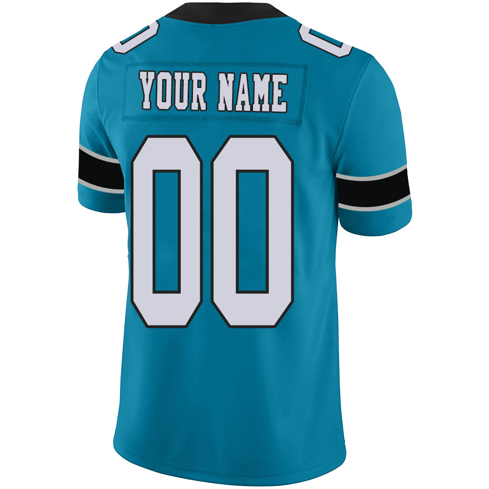 Custom Carolina Panthers Stitched American Football Jerseys Personalize Birthday Gifts Blue Jersey