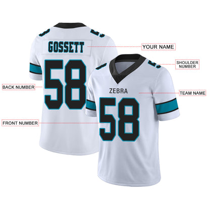 Custom Carolina Panthers Stitched American Football Jerseys Personalize Birthday Gifts White Jersey