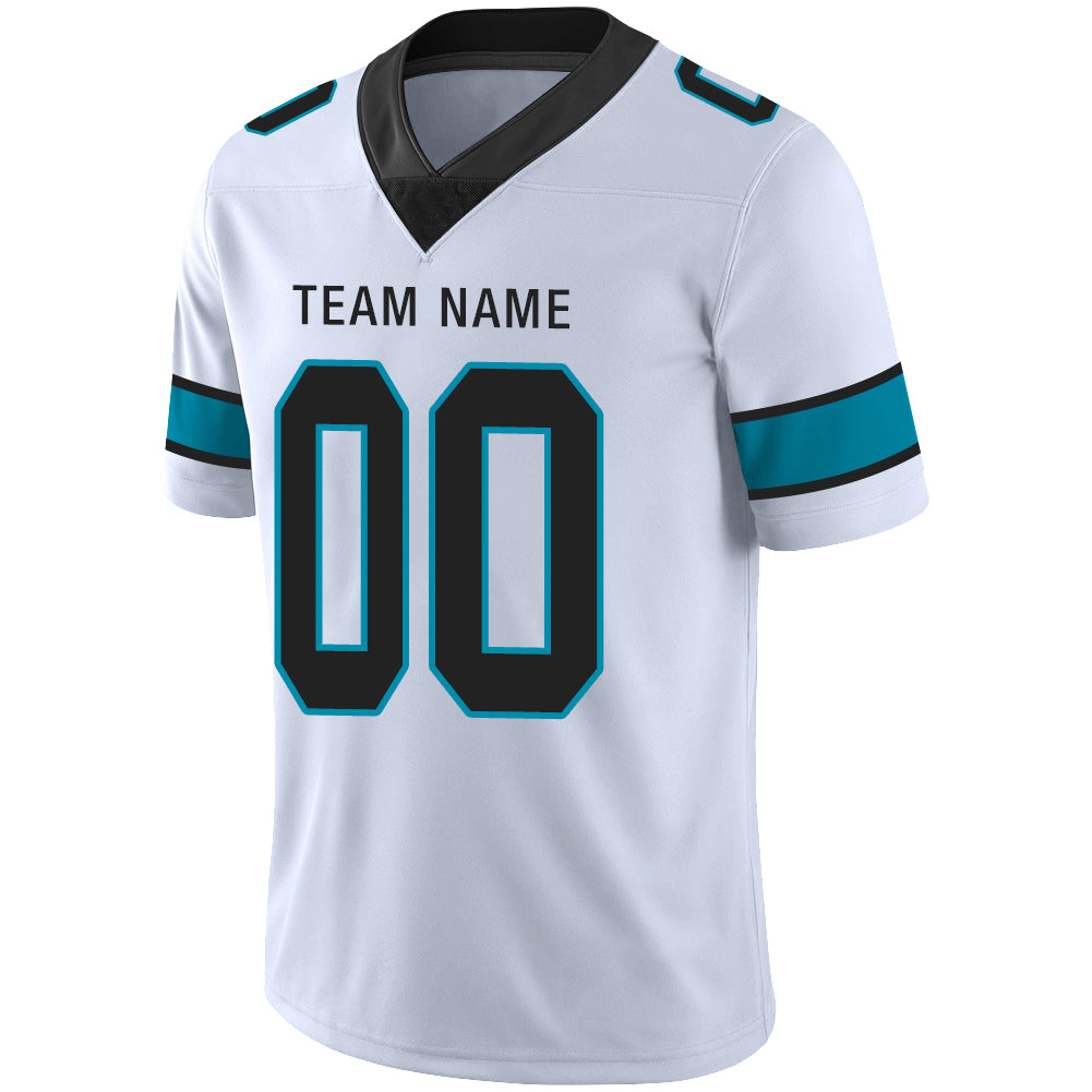 Custom Carolina Panthers Stitched American Football Jerseys Personalize Birthday Gifts White Jersey