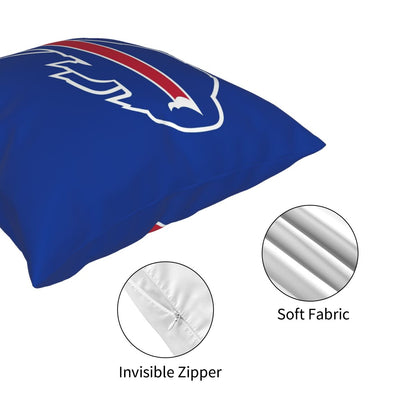 Custom Decorative Football Pillow Case Buffalo Bills Blue Pillowcase Personalized Throw Pillow Covers