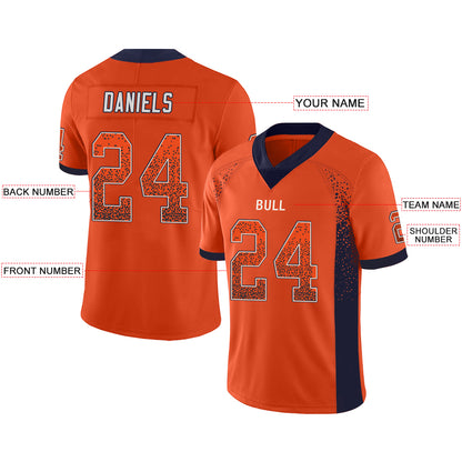 Custom Chicago Bears Stitched American Football Jerseys Personalize Birthday Gifts Orange Jersey