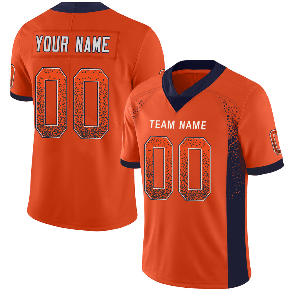 Custom Chicago Bears Stitched American Football Jerseys Personalize Birthday Gifts Orange Jersey