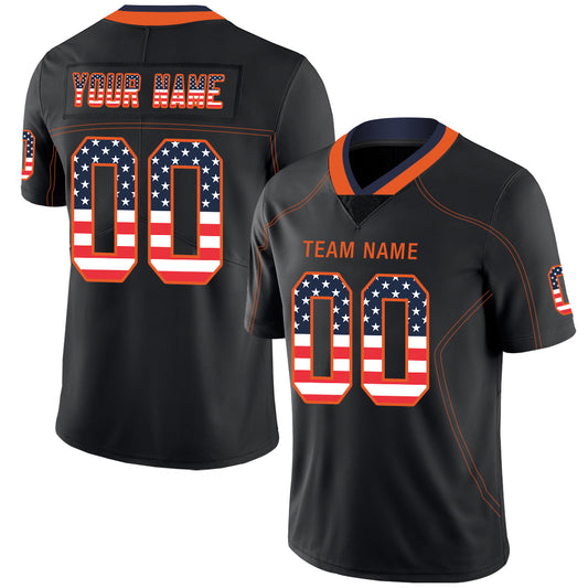 Custom Chicago Bears Stitched American Football Jerseys Personalize Birthday Gifts Black Jersey