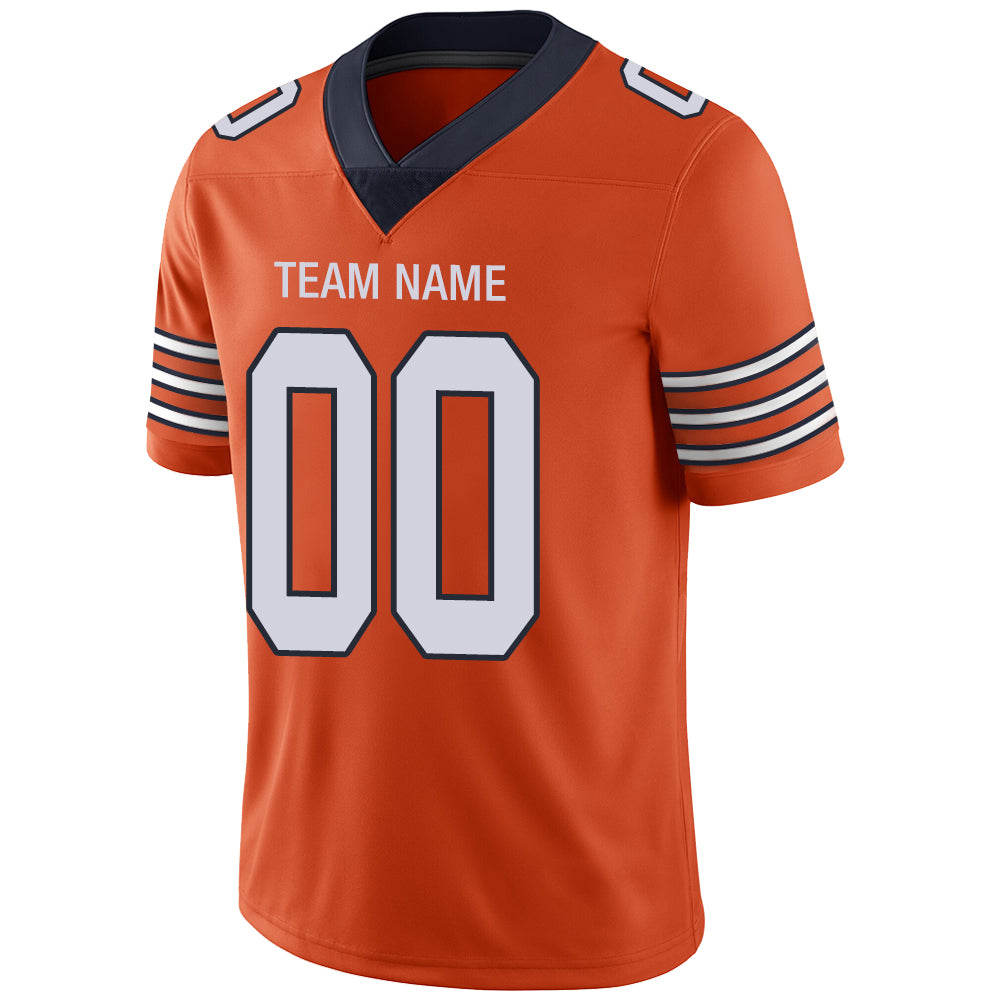 Custom Chicago Bears Stitched American Football Jerseys Personalize Birthday Gifts Orange Jersey