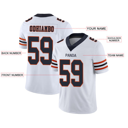 Custom Chicago Bears Stitched American Football Jerseys Personalize Birthday Gifts White Jersey