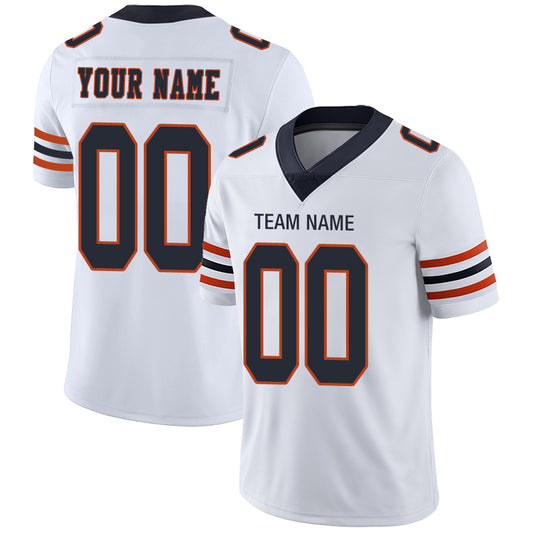 Custom Chicago Bears Stitched American Football Jerseys Personalize Birthday Gifts White Jersey