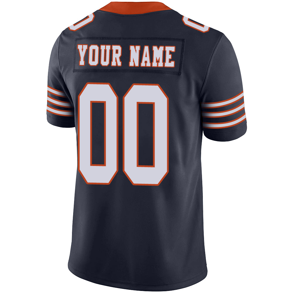 Custom Chicago Bears Stitched American Football Jerseys Personalize Birthday Gifts Navy Jersey