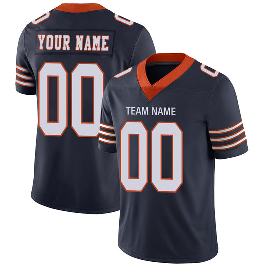 Custom Chicago Bears Stitched American Football Jerseys Personalize Birthday Gifts Navy Jersey