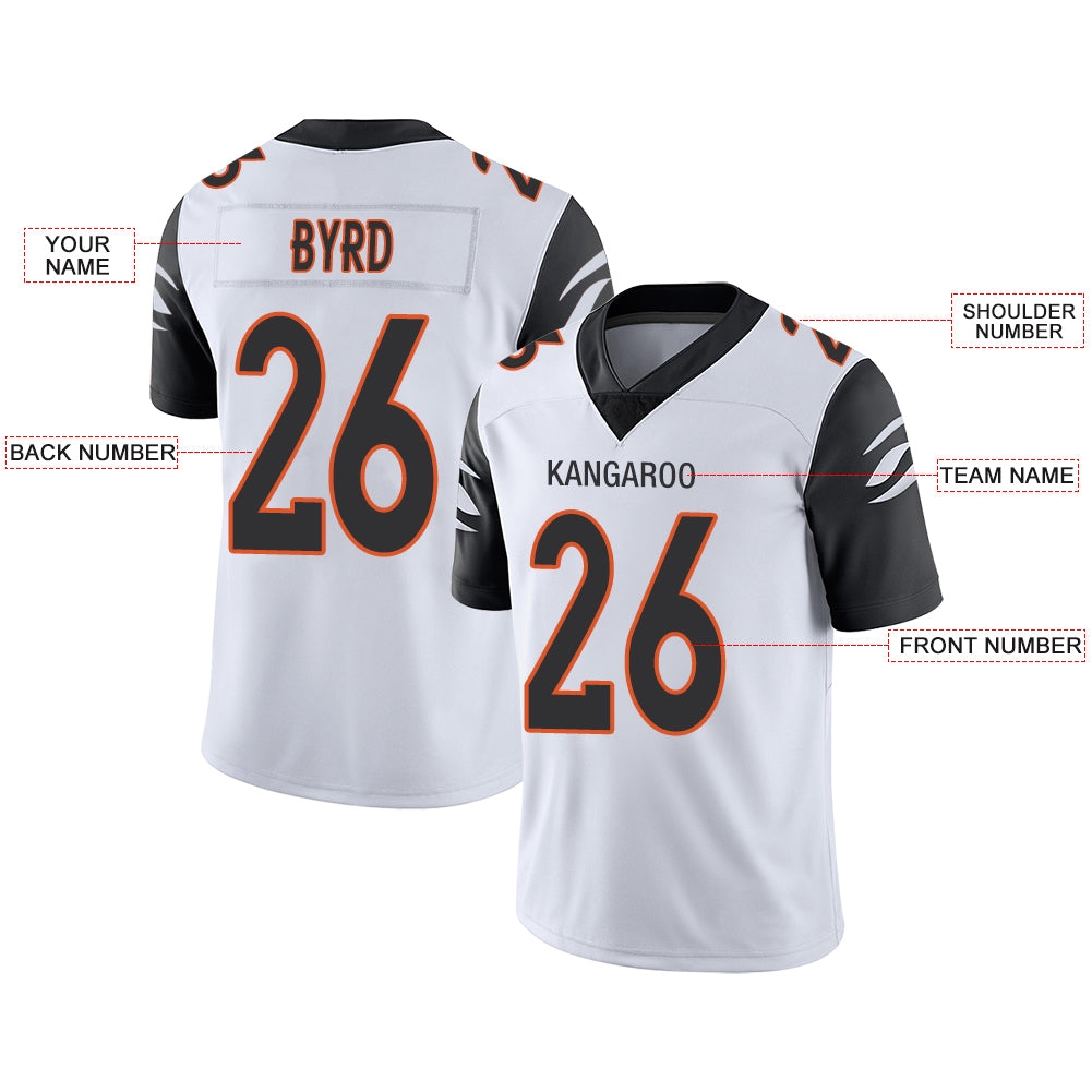 Custom Cincinnati Bengals Stitched American Football Jerseys Personalize Birthday Gifts White Jersey