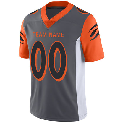 Custom Cincinnati Bengals Stitched American Football Jerseys Personalize Birthday Gifts Grey Jersey