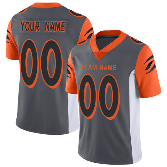 Custom Cincinnati Bengals Stitched American Football Jerseys Personalize Birthday Gifts Grey Jersey