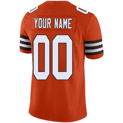 Custom C.Brown Stitched American Football Jerseys Personalize Birthday Gifts Orange Jersey