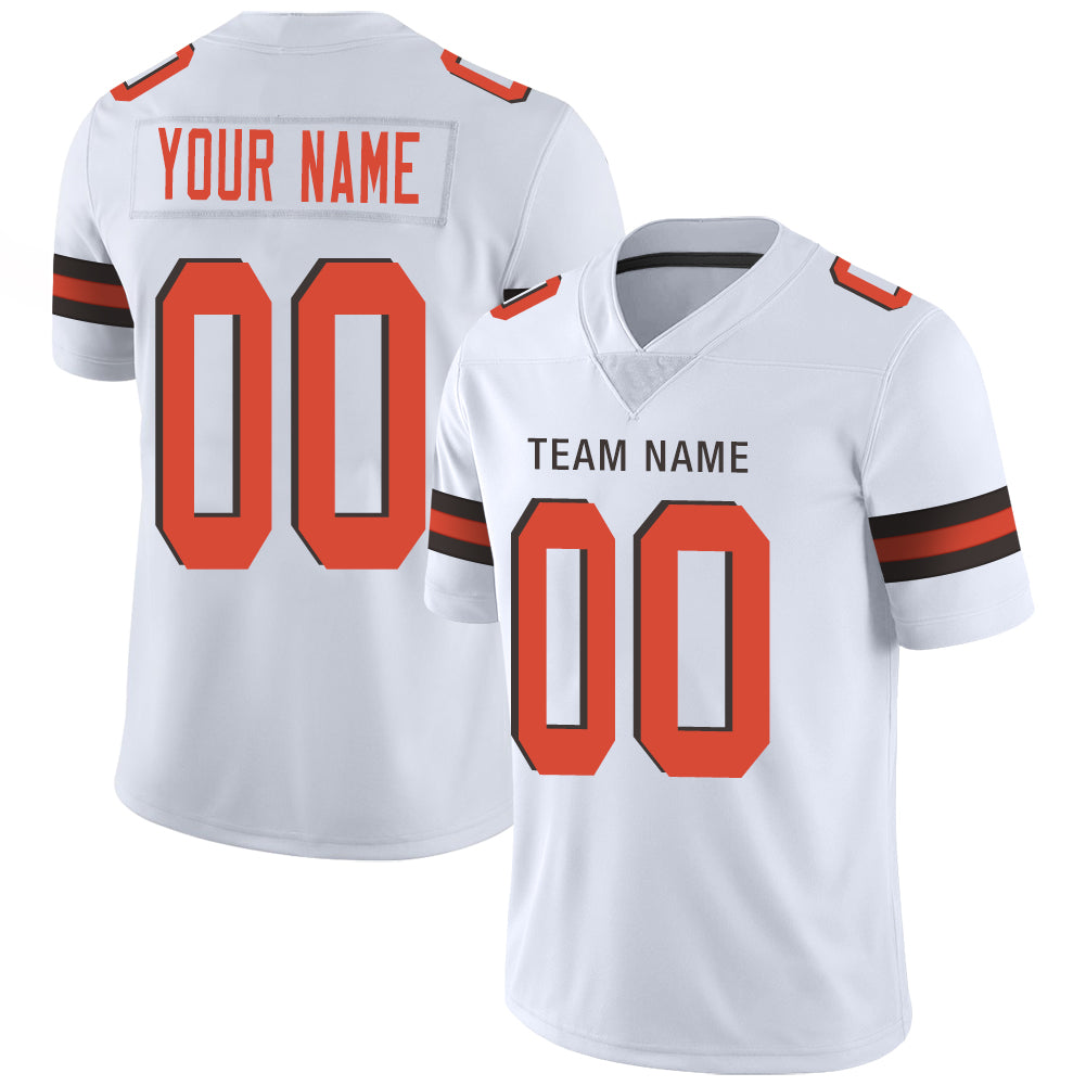 Custom C.Brown Stitched American Jerseys Personalize Birthday Gifts White Football Jerseys
