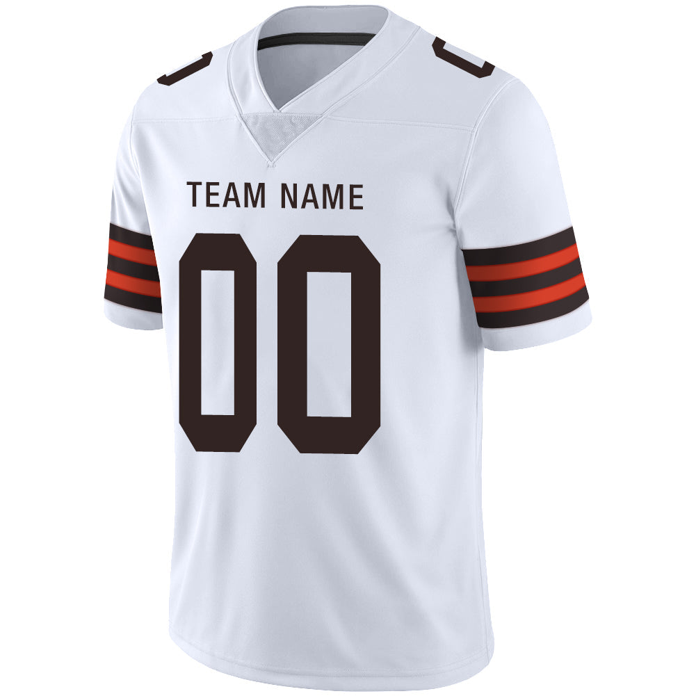 Custom C.Brown Football Stitched American Jerseys Personalize Birthday Gifts White Jersey