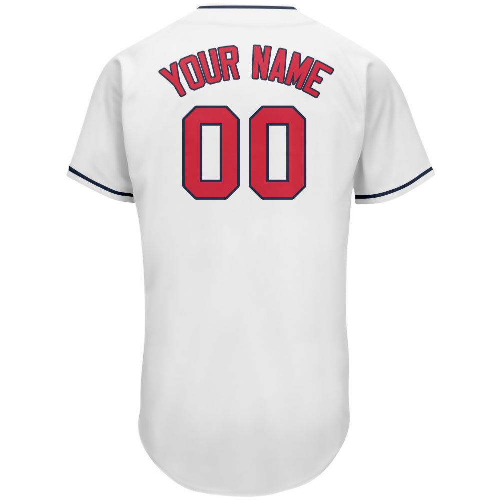 Custom Cleveland Indians Stitched Baseball Jersey Personalized Button Down Baseball T Shirt