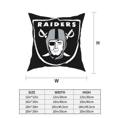 Custom Decorative Football Pillow Case Las Vegas Raiders Black Pillowcase Personalized Throw Pillow Covers