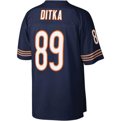 C.Bears #89 Mike Ditka Mitchell & Ness Navy Legacy Replica Jersey Stitched American Football Jerseys