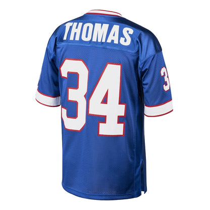 B.Bills #34 Thurman Thomas Mitchell & Ness Royal 1994 Authentic Throwback Retired Player Jersey American Stitched Football Jerseys