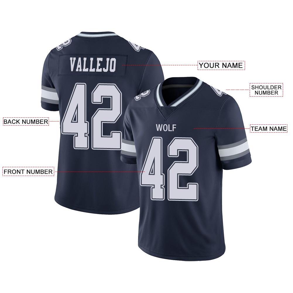 Custom D.Cowboys American Men's Youth And Women Stitched Navy Football Jerseys Personalize Birthday Gifts Jerseys