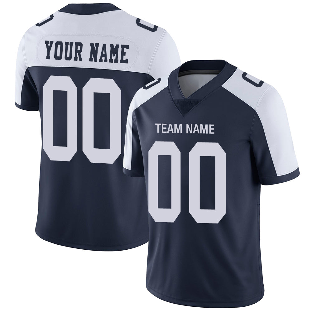 Custom D.Cowboys Stitched American Football Jerseys Personalize Birthday Gifts Navy Jersey