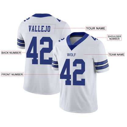 Custom D.Cowboys Stitched American Football Jerseys Personalize Birthday Gifts White Jersey