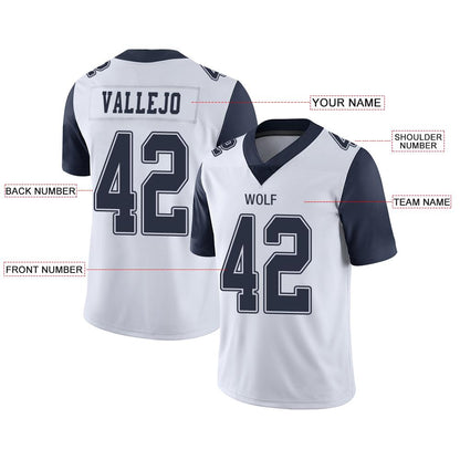 Custom D.Cowboys American Men's Youth And Women Stitched White Football Jersey Personalize Birthday Gifts Jerseys