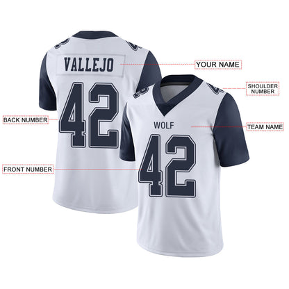 Custom D.Cowboys Stitched American Football Jerseys Personalize Birthday Gifts White Jersey