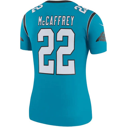 C.Panthers #22 Christian McCaffrey Blue Color Rush Legend Player Jersey Stitched American Football Jerseys