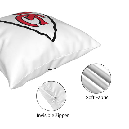 Custom Decorative Football Pillow Case Kansas City Chiefs White Pillowcase Personalized Throw Pillow Covers