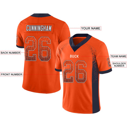 Custom D.Broncos Stitched American Football Jerseys Personalize Birthday Gifts Orange Jersey