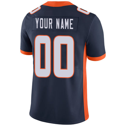 Custom D.Broncos Stitched American Football Jerseys Personalize Birthday Gifts Navy Jersey
