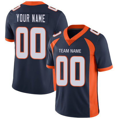 Custom D.Broncos Stitched American Football Jerseys Personalize Birthday Gifts Navy Jersey