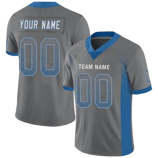 Custom D.Lions Stitched American Football Jerseys Personalize Birthday Gifts Grey Jersey