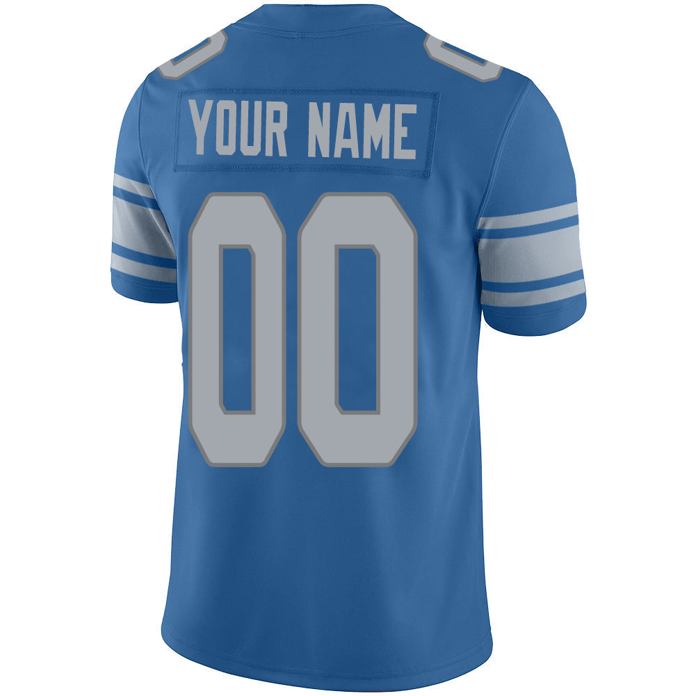 Custom D.Lions Stitched American Football Jerseys Personalize Birthday Gifts Blue Jersey