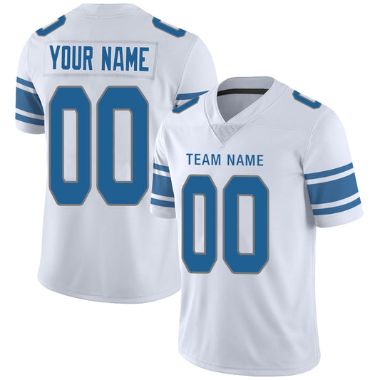 Custom D.Lions Stitched American Football Jerseys Personalize Birthday Gifts White Jersey