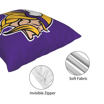 Custom Decorative Football Pillow Case Minnesota Vikings Purple Pillowcase Personalized Throw Pillow Covers