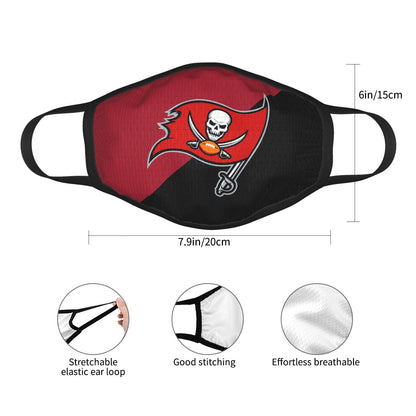 Custom Football Personalized Tampa Bay Buccaneers Dust Face Mask With Filters PM 2.5