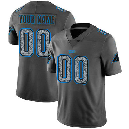 Custom C.Panthers Gray Static Vapor Untouchable Limited Jersey American Stitched Jersey Football Jerseys