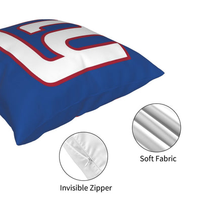 Custom Decorative Football Pillow Case New York Giants Royal Pillowcase Personalized Throw Pillow Covers