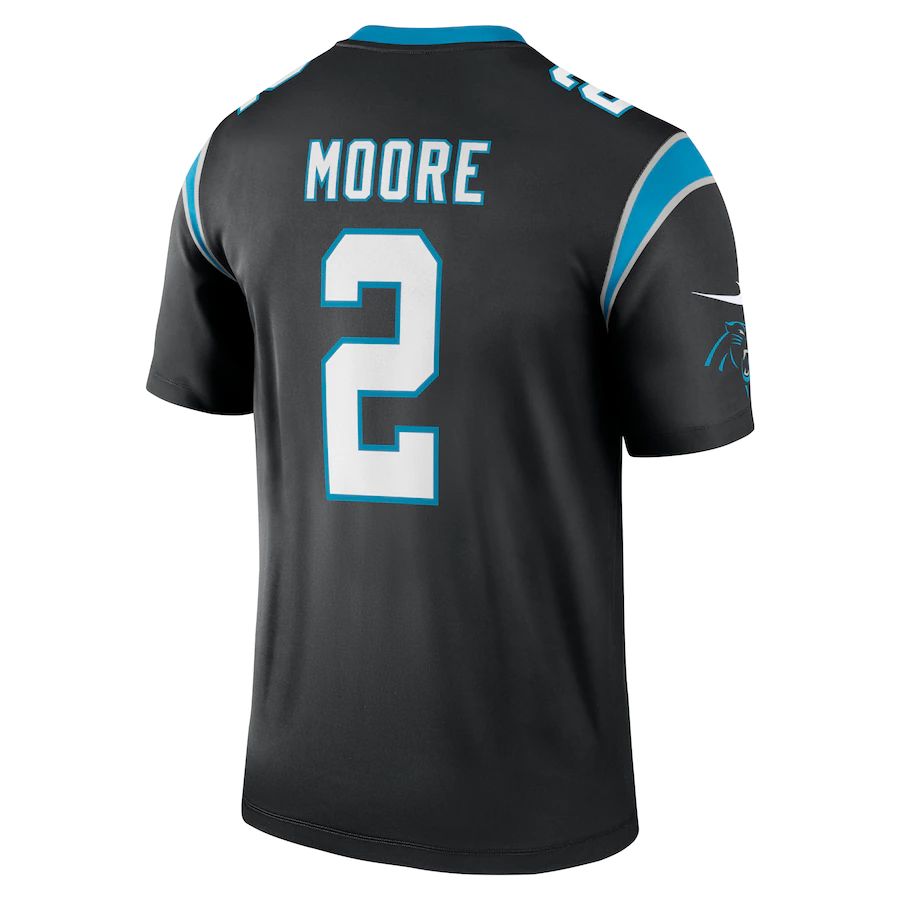 C.Panthers #2 D.J. Moore Black Legend Jerseyr Stitched American Football Jerseys
