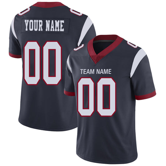Custom H.Texans Stitched American Football Jerseys Personalize Birthday Gifts Black Jersey