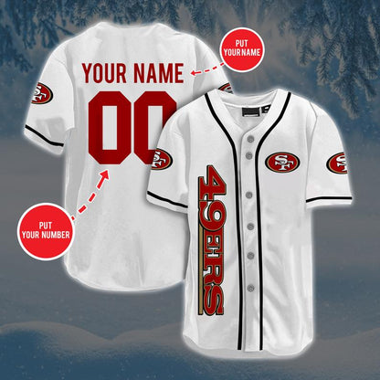 Personalized Football San Francisco 49ers Baseball Jersey, Hot Summer Fashion, Baseball Jersey New Shirt For The Fans