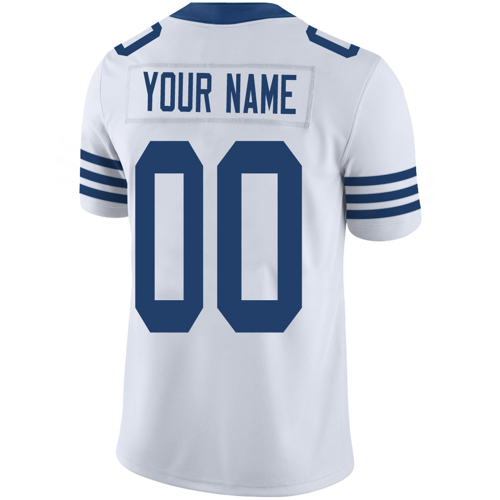 Custom IN.Colts Stitched American Football Jerseys Personalize Birthday Gifts White Jersey