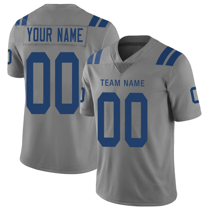 Custom IN.Colts Stitched American Football Jerseys Personalize Birthday Gifts Grey Jersey