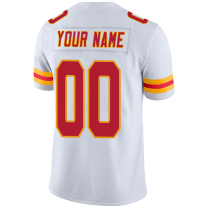 Custom KC.Chiefs Stitched American Football Jerseys Personalize Birthday Gifts White Jersey