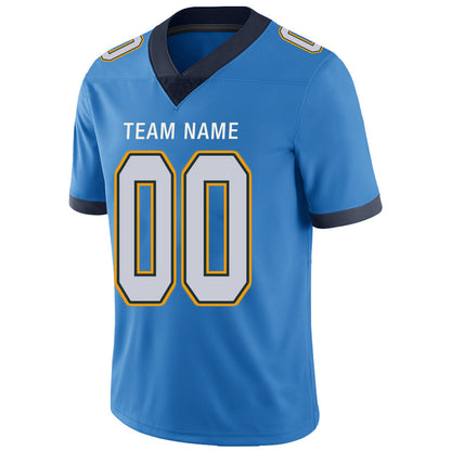 Custom LA.Chargers  Stitched American Football Jerseys Personalize Birthday Gifts Powder Blue Jersey