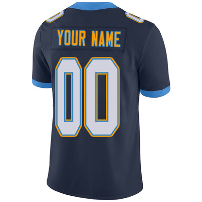 Custom LA.Chargers Stitched American Football Jerseys Personalize Birthday Gifts Navy Jersey