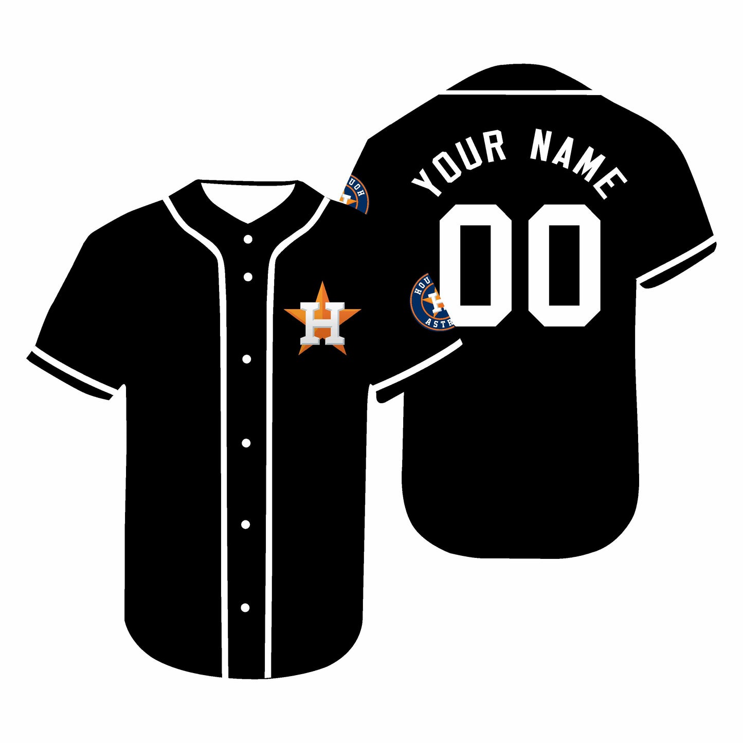 Custom Jerseys Baseball Houston Astros Black Personalized Jersey Stitched Letter And Numbers For Men Women Youth Birthday Gift