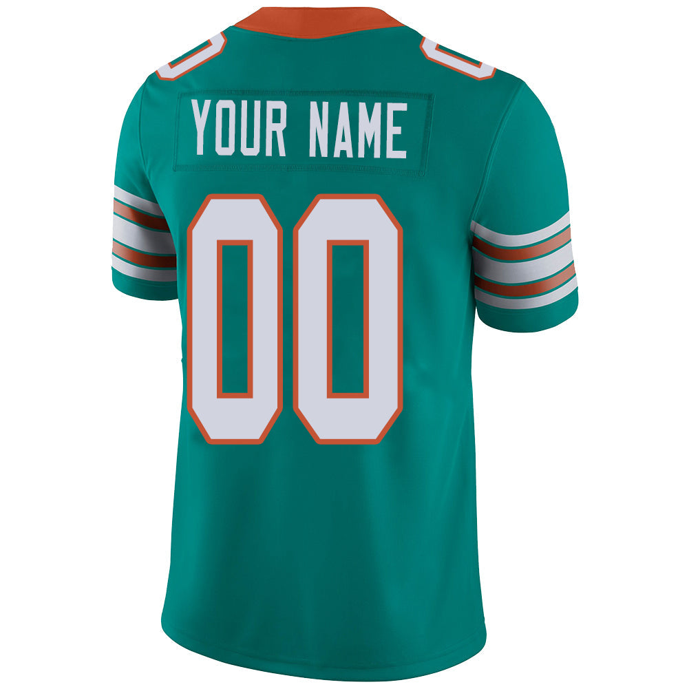 Custom M.Dolphins Stitched American Football Jerseys Personalize Birthday Gifts Aqua Jersey
