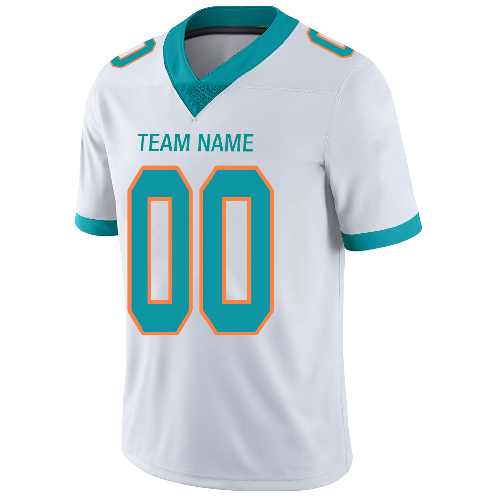 Custom M.Dolphins Stitched American Football Jerseys Personalize Birthday Gifts White Jersey